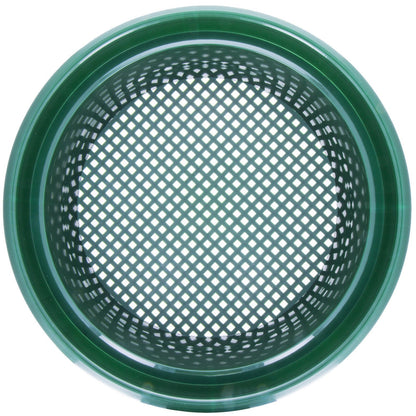 Stackable 1/4-inch classifier sifting screen for sorting gold paydirt on a bucket.