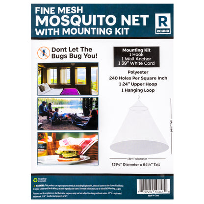 94.5-inch mosquito net canopy with a mounting kit for camping (view 6).
