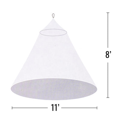 94.5-inch mosquito net canopy with a mounting kit for camping (view 1).