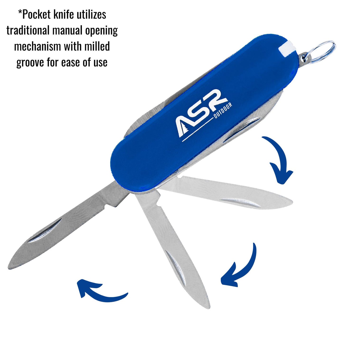 Mini ASR Outdoor Logo EDC Small Pocket Knife Multitool (3 Colors)
