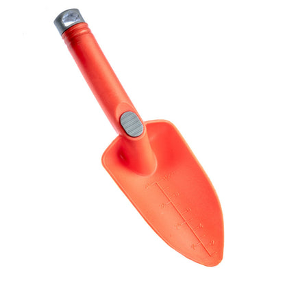 Orange gardening trowel plastic
