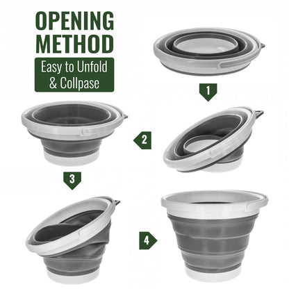12 liter collapsible bucket gold prospecting kit with classifiers