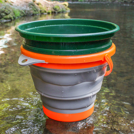22 liter collapsible bucket gold prospecting kit with classifiers