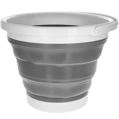 10L collapsible silicone bucket for sifting and classifying gold prospecting material.