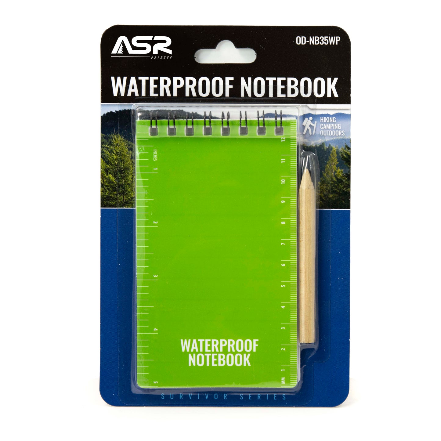Waterproof Pocket Notebook All Weather Field Notes Journal (50 Sheets with Pencil)