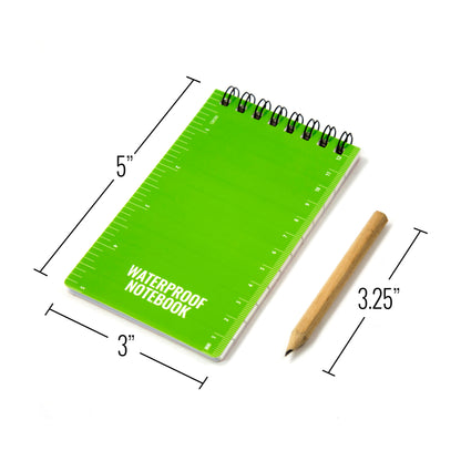 Waterproof pocket notebook with 50 all-weather sheets and a pencil (view 6).