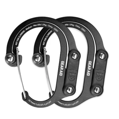 HEROCLIP Carabiner Clip and Hook for Camping, Backpack and Garage by Gear Aid (MEDIUM)