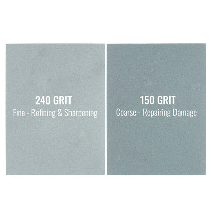 Dual grit 120/240 knife blade sharpening stone (view 1).