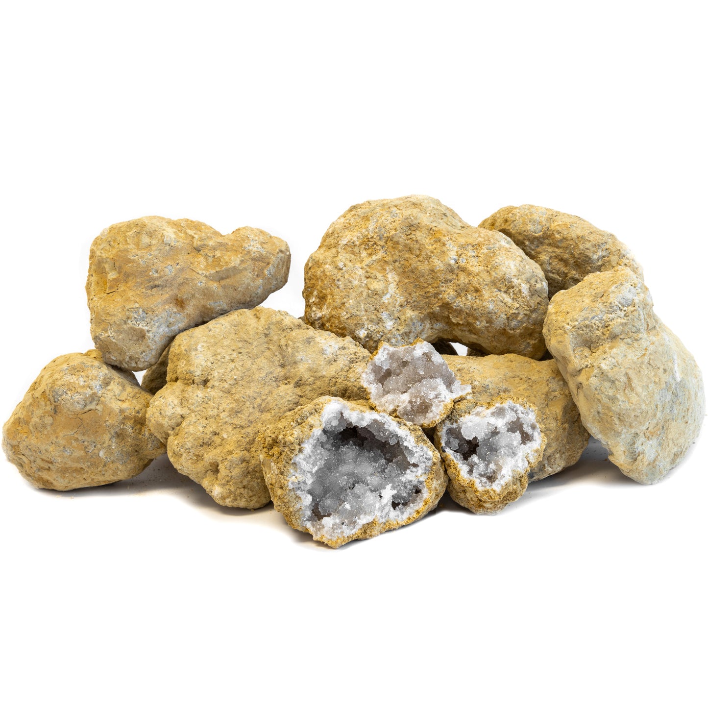 12pc Break Your Own Geodes Kit with Sledge Hammer and Safety Goggles (Assorted Size Geodes)