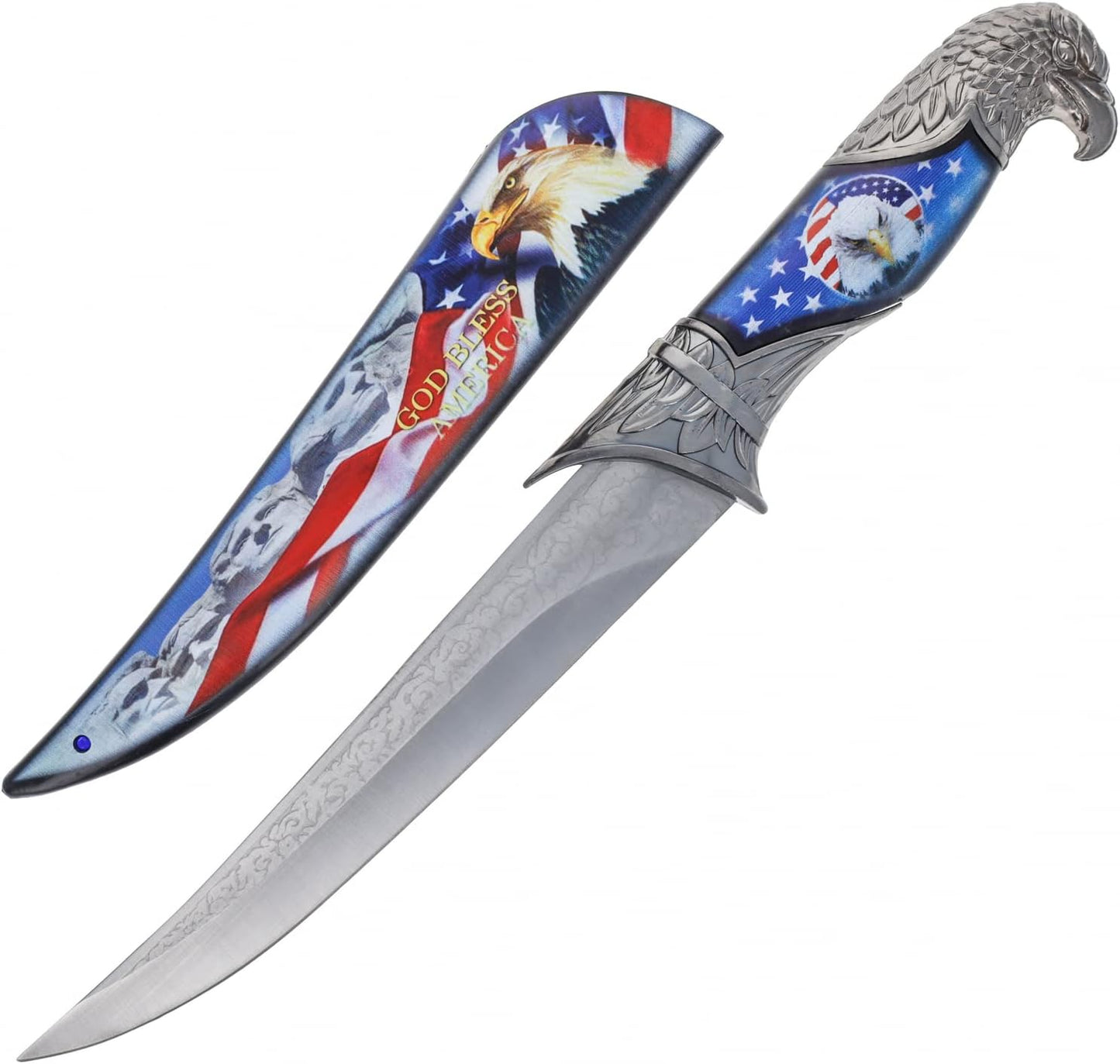 Wildlife Collectors Hunting Knife with Decorative Scabbard, Sleeve and Animal Head (15 Styles)