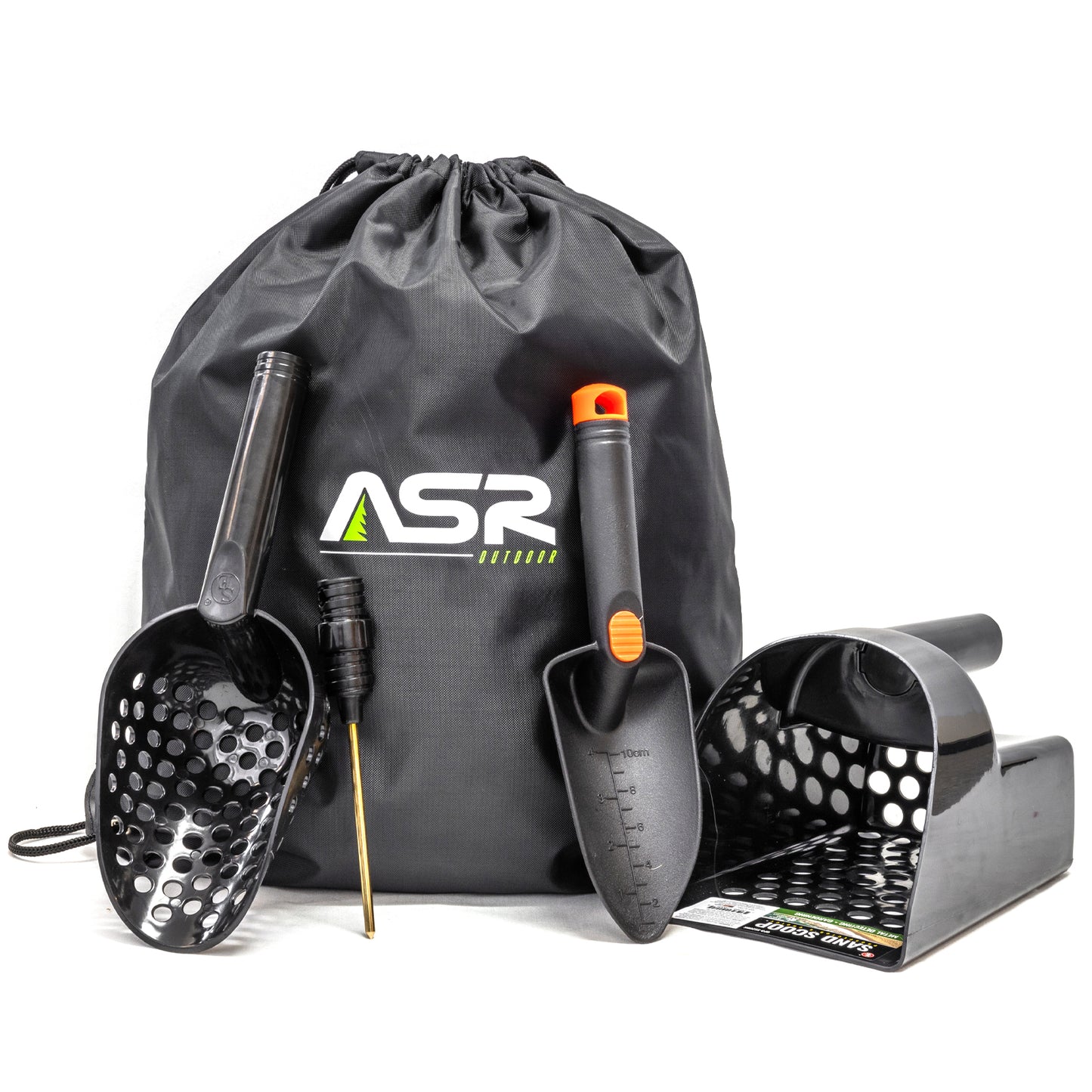 5pc Metal Detecting Tools Kit with Drawstring Backpack (3 Colors)