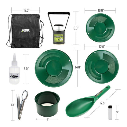 20pc mini sluice box kit with 5 gallon bucket to catch gold 