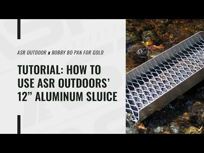 Mini Portable Aluminum Sluice Box with Rubber Matting Gold Prospecting Equipment, 12 Inch product video