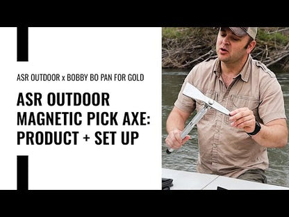 Heavy Duty Collapsable Magnetic Prospectors Pick Axe Gold Prospecting Equipment, Silver product video