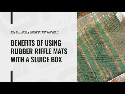 Large Rubber Riffled Sluice Box Matting for Gold Recovery, 27 x 10 inch product video