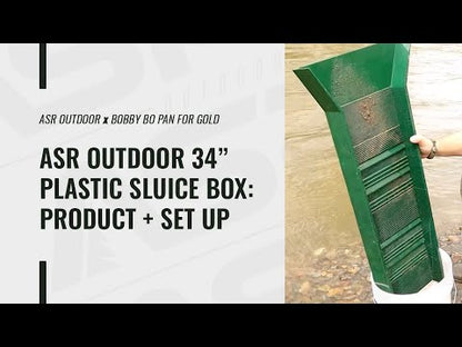 Multi Riffle Plastic Sluice Box Gold Prospecting Equipment, Green product video
