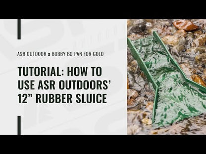 Mini Portable 3 Riffle Rubber Sluice Box Gold Prospecting Equipment, 12 Inch product video